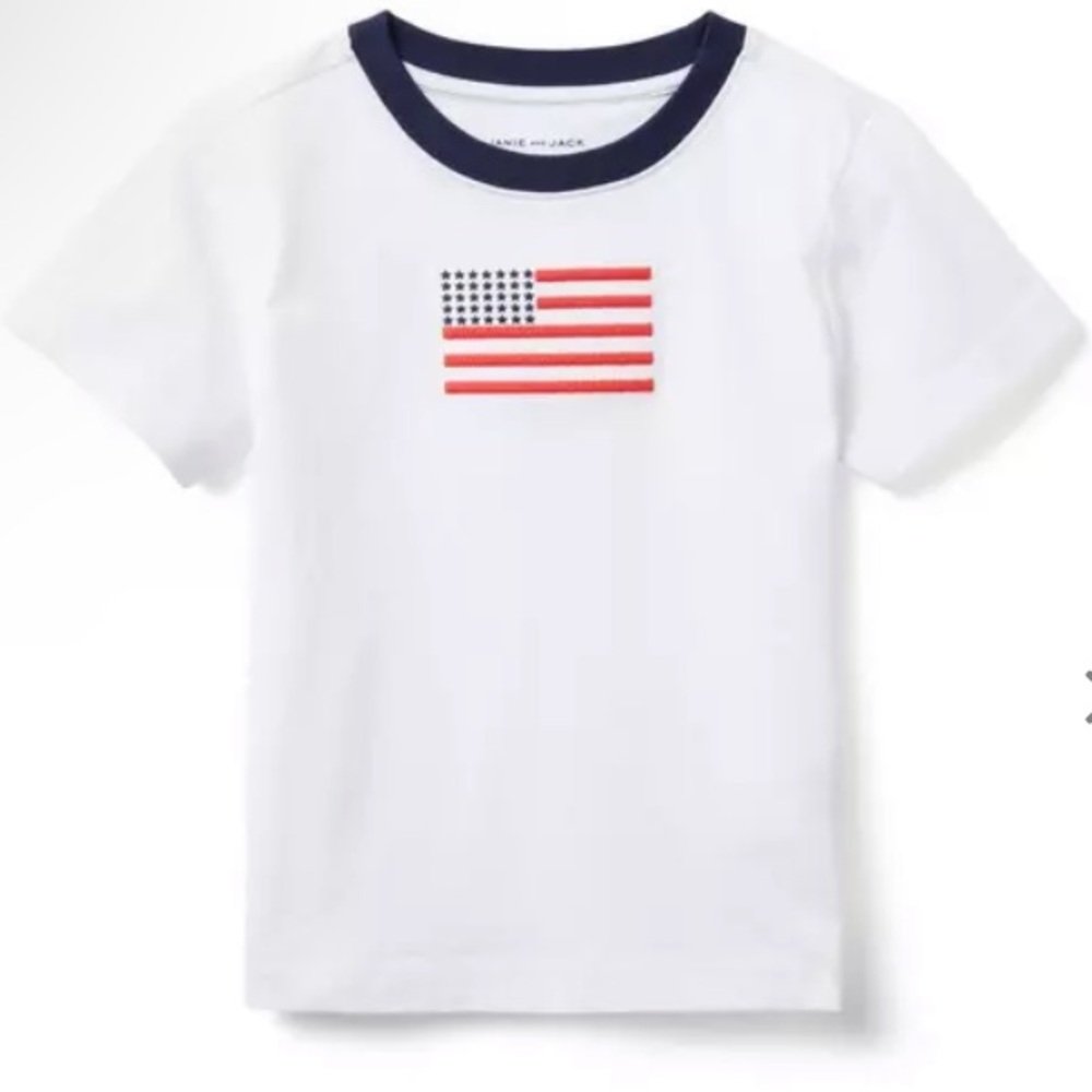 Janie and Jack American Flag Day Tee